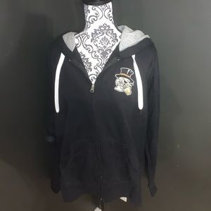Wake Forest bedazzled zip up hoodie